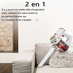 Aspirateur Balai sans Fil sans Sac, 2 en 1 Aspirateur Vertical Filtre pas cher