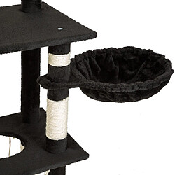 Acheter Helloshop26 Arbre à chat griffoir grattoir niche jouet animaux peluché noir 141 cm 08_0000514