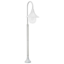 vidaXL Lampadaire de jardin E27 120 cm Aluminium Blanc