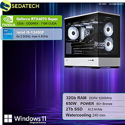 Sedatech PC Gamer XL Vision • Intel i5-12400F • RTX4070 Super • 32Go RAM • 2To SSD M.2 • Windows 11