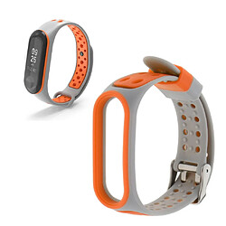 Acheter Bracelet De Remplacement En Silicone Pour Bracelet Xiaomi MI Band 5 Gris + Orange