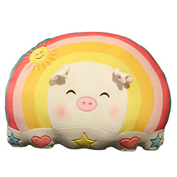 Universal Cochon peluche nuage arc-en-ciel oreiller peluche peluche jouet arc-en-ciel avec licorne lapin visage de cochon oreiller décoratif maison | oreiller de luxe