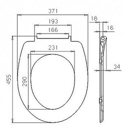 Acheter Helloshop26 Abattants WC siège de toilette haut de gamme couvercle de couvercle de toilette à charnière réglable à fermeture douce pour salle de bain familiale 19_0000720