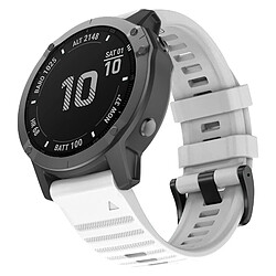 Bracelet de montre en silicone pour Garmin Fenix6X / Fenix5X / FeniX3 HR / D2 / Descent MK1 Blanc