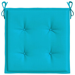 Acheter vidaXL Coussins de chaise de jardin lot de 4 turquoise 40x40x3cm tissu