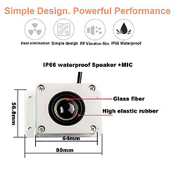 Universal Microphone extérieur étanche haut-parleur pour caméra IP de sécurité enregistrement audio de deux façons audio