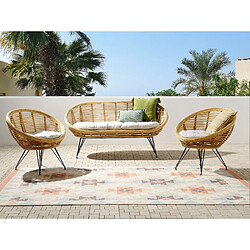 Beliani Set de jardin MARATEA Rotin Naturel