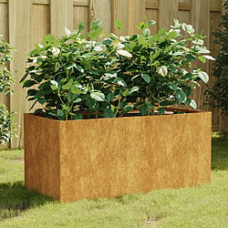 Maison Chic Jardinière,Bac à fleurs - pot de fleur 80x40x40 cm acier corten -GKD97460