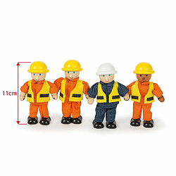 Tidlo Bigjigs - Wooden Dollhouse Dolls Construction Workers T0241