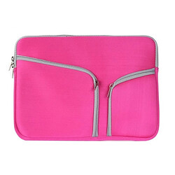 Wewoo Sacoche pour ordinateur portable Magenta Macbook Air 13 pouces Double poche sac à main à fermeture à glissière