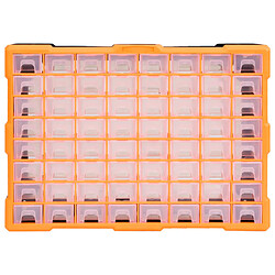 vidaXL Organisateur multi-tiroirs avec 64 tiroirs 52x16x37,5 cm