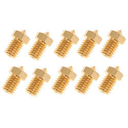 Acheter 10PCS Buse d'Extrusion Nozzle Imprimante 3D Tête en Cuivre pour 3D Imprimante 1,75MM Filament - 0,4MM