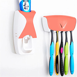 Avis Distributeur Automatique Mural Porte Brosses à Dents Orange YONIS