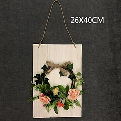 Acheter Guirlande De Fleurs En Rotin Porte Cerceau Tenture Murale Décor Ornement Rectangle 2