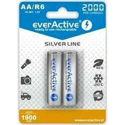 Rechargeable batteries everActive Ni-MH R6 AA 2000 mAh Silver Line - 2 pieces