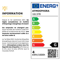 Atmosphera, Createur D'Interieur Ampoule LED Torsad BT78 4W Ambrée - ATMOSPHERA pas cher