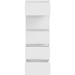 Acheter Cstore Commode CHELSEA 5 tiroirs - L 41,8 x P 42,2 x H 128,1 cm- Décor blanc mat