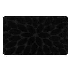 RUGSX Tapis de salle de bain SUPREME STONES, des pierres, antidérapant, doux - noir 50x80 cm