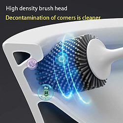 Acheter Universal Brosse de toilette en silicone Brosse de toilette drainable Outil de nettoyage mural Brosse de toilette Accessoires de toilette(Gris)