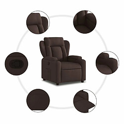 Maison Chic Fauteuil inclinable,Fauteuil luxe de relaxation Marron foncé Tissu -MN96000 pas cher