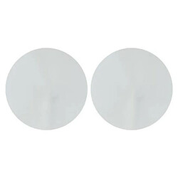 Lot de 2 Miroirs Adhésifs Rond 40x40cm Argent