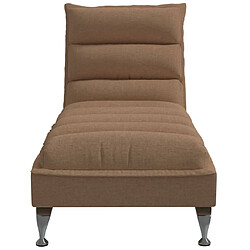 Avis vidaXL Chaise longue avec coussins marron tissu