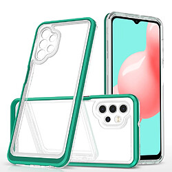 Coque en TPU + acrylique, antichoc hybride vert noirâtre pour votre Samsung Galaxy A32 5G