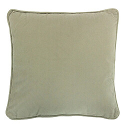 Thedecofactory VELVET - Coussin en velours extra-doux écru 40x40