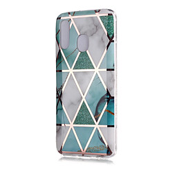 Coque en TPU motif marbre or rose imd blanc/cyan pour votre Samsung Galaxy A20e