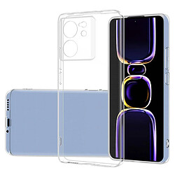 Htdmobiles Coque pour Xiaomi 13T / 13T Pro 5G - housse etui silicone gel fine + film ecran - TRANSPARENT TPU