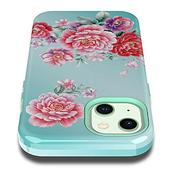 Coque en TPU anti-rayures, IMD pour votre iPhone 14 Plus - 10045 motif de fleurs