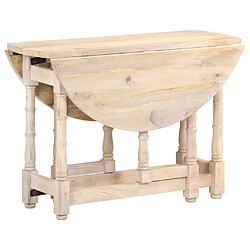 Acheter Maison Chic Table de salle à manger,Table à dîner Rond 110x76 cm Bois de manguier massif -GKD14716