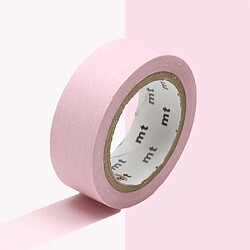 Masking tape unicolore pastel - Rose - 1,5 cm x 7 m