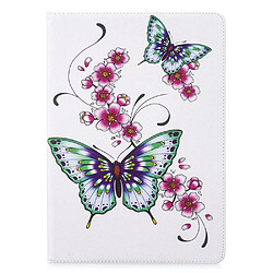 Etui en PU impression de motifs avec support papillon vert pour votre Apple iPad 10.2 (2019)