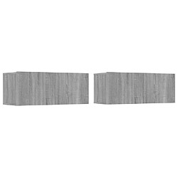 Maison Chic Meubles TV 2 pcs pour salon Sonoma gris 80x30x30 cm Bois d'ingénierie -MN83947