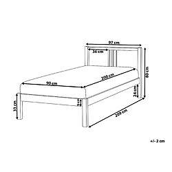 Avis Beliani Lit simple en bois clair 90 x 200 cm VANNES