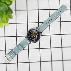 Bracelet en cuir véritable réglable, bleu pour votre Huawei Watch GT 2e/Watch GT 2 46mm/Watch GT 42mm/46mm