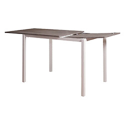 Alter Table de salle à manger extensible, Table de cuisine avec rallonge, Made in Italy, 110x70h76 cm, couleur Ciment et Blanc pas cher