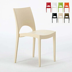 24 Chaises Paris Grand Soleil en polypropylène Restaurant bar café promo stock, Couleur: Beige