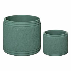 Lot de 2 Cache-Pots Green House 30cm Vert