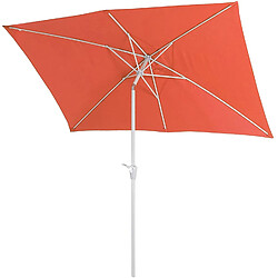 Decoshop26 Parasol de jardin 2x3m rectangulaire inclinable polyester/aluminium 4,5kg terracotta 04_0003896