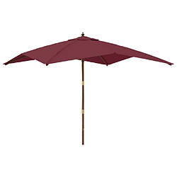 Maison Chic Parasol Jardin | Parasol de jardin avec mat en bois rouge bordeaux 300x300x273cm - GKD27166