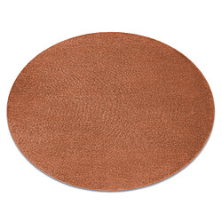 RUGSX Tapis SOFTY cercle plaine couleur unie terre cuite cercle 150 cm