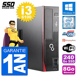 PC Fujitsu Esprimo D556 DT Intel Core i3-6100 RAM 8Go SSD 240Go Windows 10 Wifi - Occasion