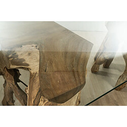 Acheter Table de Salle à Manger Romimex Naturel verre bois de teck 180 x 75 x 100 cm