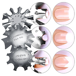 3 Taille Nail Art Français Conseils Bord Sourire Coupe Ligne Tondeuse Métal Modèle D'ongle