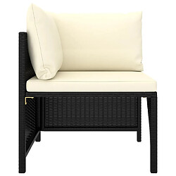 Acheter Maison Chic Salon de jardin 5 pcs + coussins - Mobilier/Meubles de jardin - Table et chaises d'extérieur Noir Résine tressée -MN13546