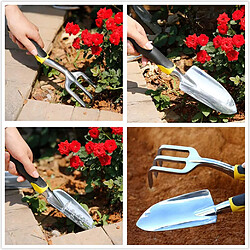 Acheter BESTA Ensemble d'outils de jardin - Outils à main de jardinage robustes en aluminium 3 pièces - Y compris truelle de jardin - Pelle à main - Râteau à main - Cadeaux de jardinage pour femmes, hommes et enfants