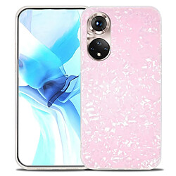 Coque en TPU + acrylique IPAKY IMD, antichoc rose pour votre Honor 50 Pro