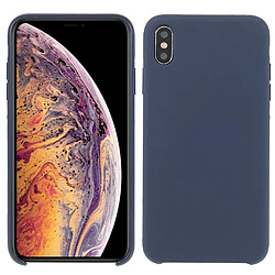 Coque en silicone solide, antichoc, anti-rayures bleu marine pour votre Apple iPhone XS Max 6.5 pouces